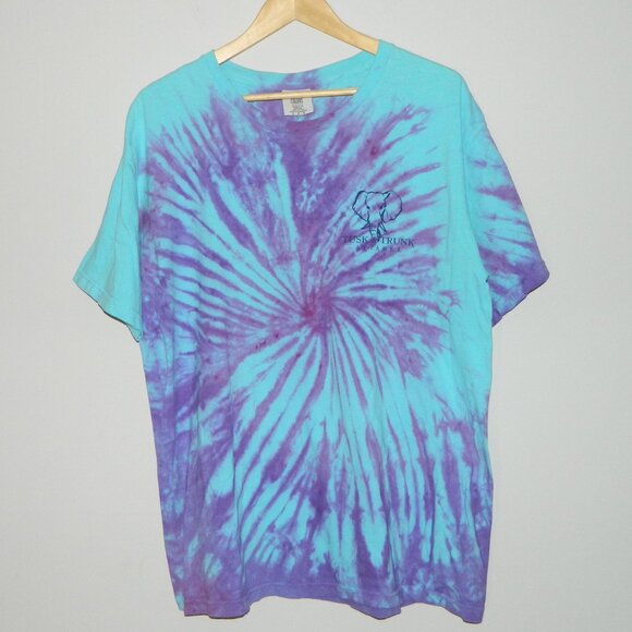 2 for/$30 Comfort Colors Tusk & Trunk Apparel Cotton Tie Die Tee Shirt Size L - Picture 2 of 11